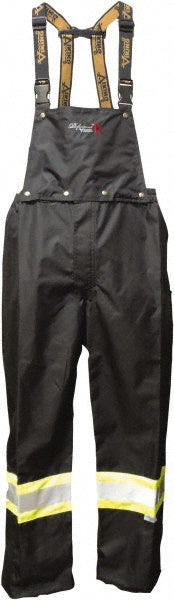 Large Black; Black; Green; Silver Flame-Resistant; Flame-Retardant; Rain; Wind-Resistant Protective Garment - Viking 3907FRP-L