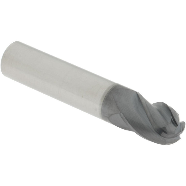 3/8" 4-Flute Solid Carbide Ball End Mill, AlTiCrN - Accupro 311197