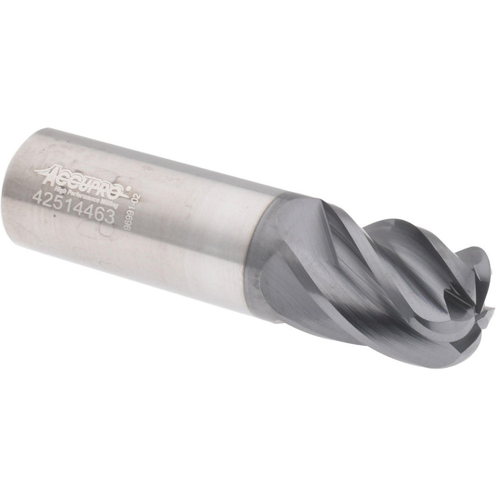 3/4" 5-Flute Solid Carbide Corner Radius End Mill, AlCrTiN - Accupro 311780