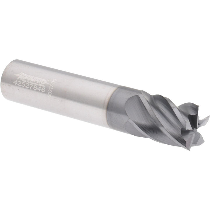 0.5000" 5-Flute Solid Carbide Single End Mill, AlTiCrN - Accupro 311594