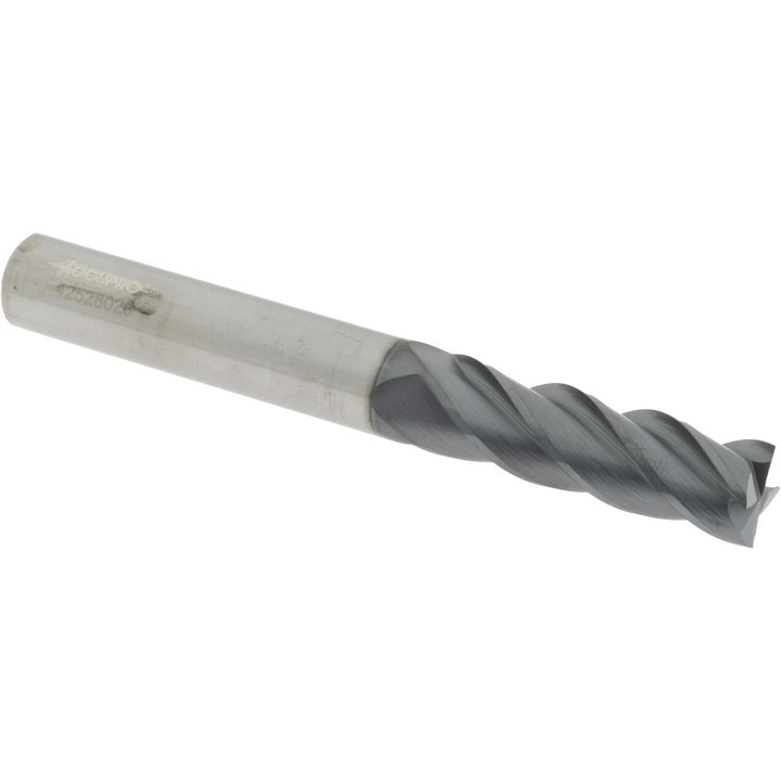 0.5000" 4-Flute Solid Carbide Single End Mill, AlTiCrN - Accupro 310316