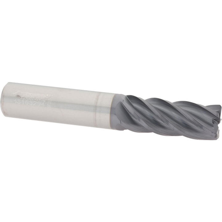 1/2" 5-Flute Solid Carbide Corner Radius End Mill, AlTiN - Accupro 95168306