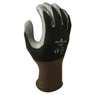 Black; Gray General Purpose Gloves - SHOWA 370BL-08