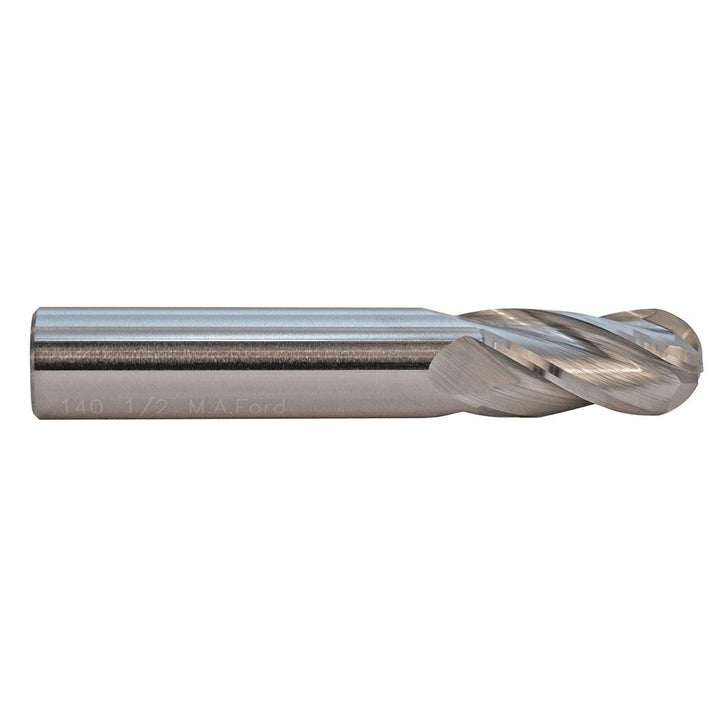 0.1378" 4-Flute Solid Carbide Ball End Mill - M.A. Ford. 14013780
