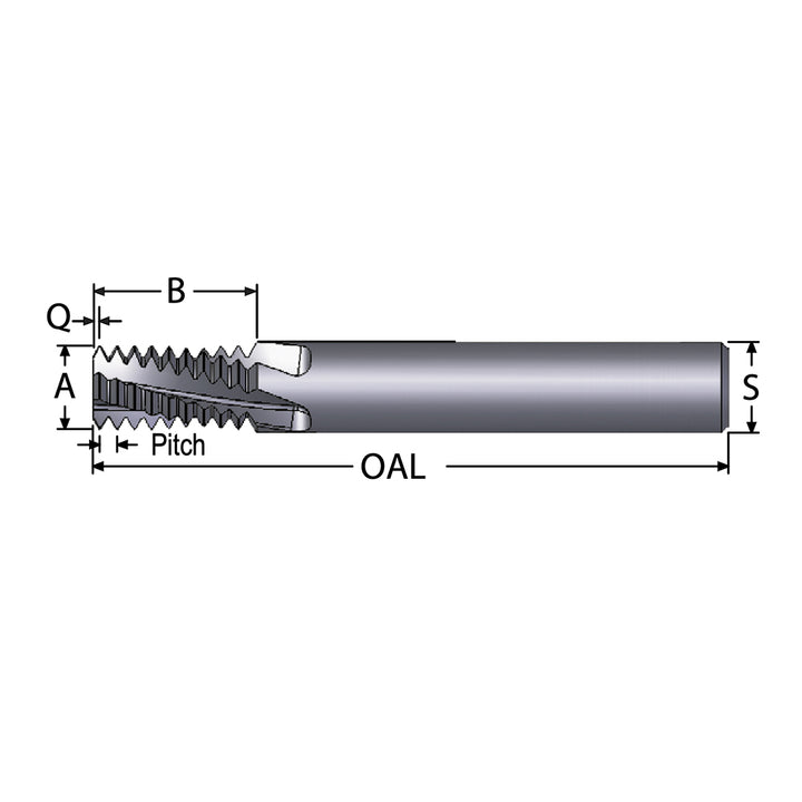 Helical Flute Thread Mills - Scientific Cutting Tools TMI335-20H