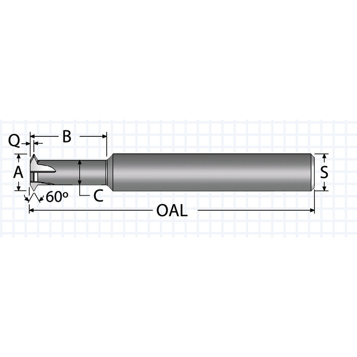 #12-24 to #12-56" Single Profile Thread Mills - Scientific Cutting Tools SPTM160LA