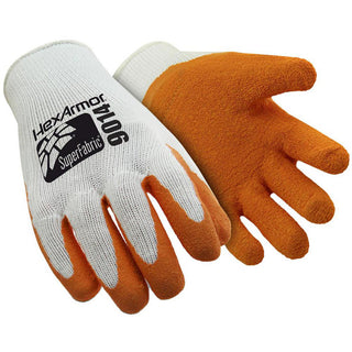 Small White; Orange SuperFabric Mechanic's Gloves - HexArmor. 9014-S (7)