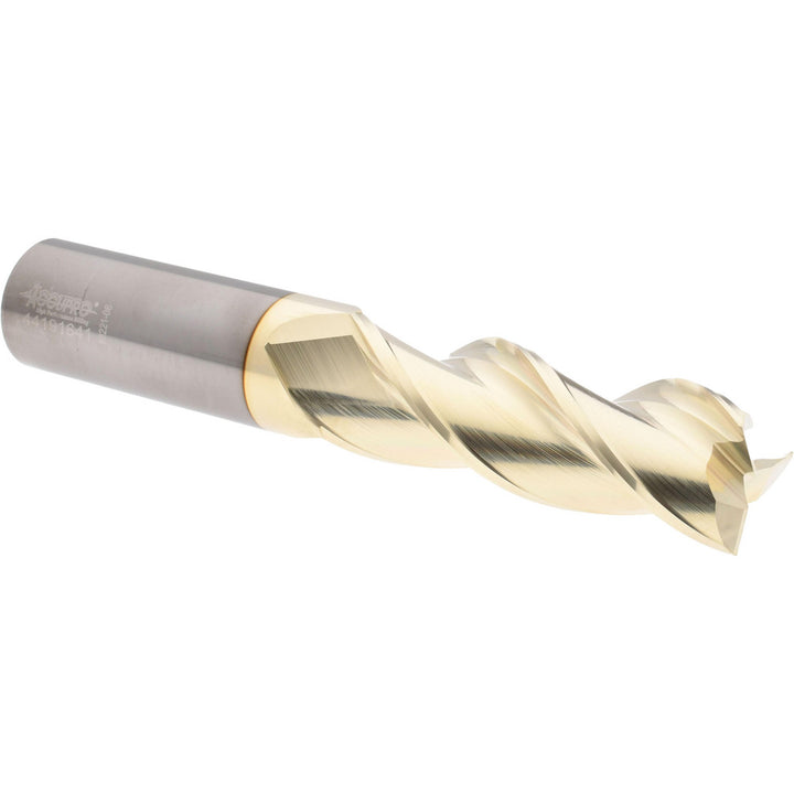 1" 3-Flute Solid Carbide Square End Mill, ZrN - Accupro 315209