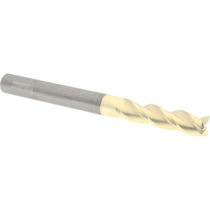 3/8" 3-Flute Solid Carbide Square End Mill, ZrN - Accupro 315167