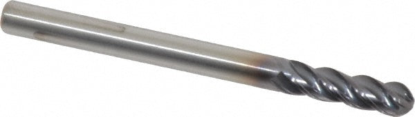 3/16" 4-Flute Solid Carbide Ball End Mill, AlTiN - Kennametal 4067343