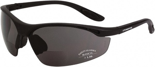 Smoke Gray Safety Glasses - CrossFire 12115