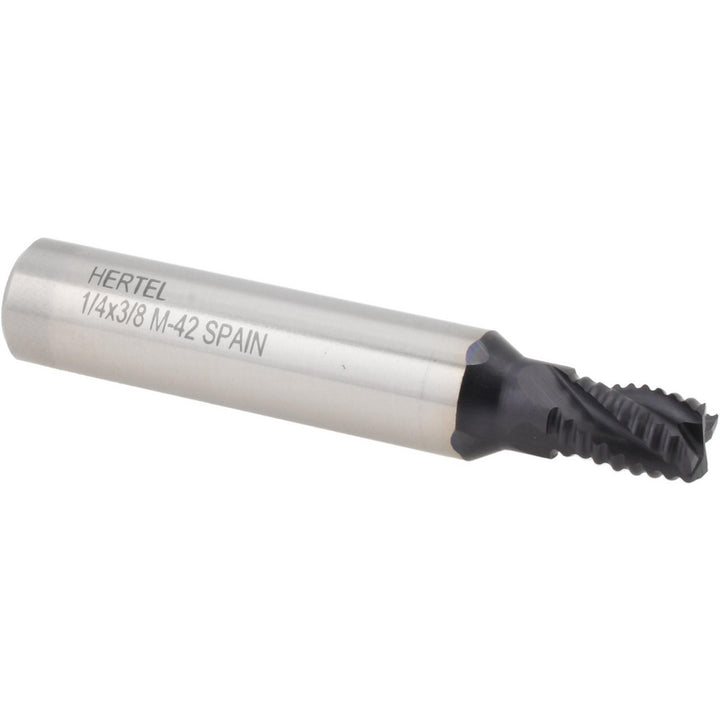 0.25" 4-Flute Cobalt Roughing End Mill, TiAlN - Hertel 44838423