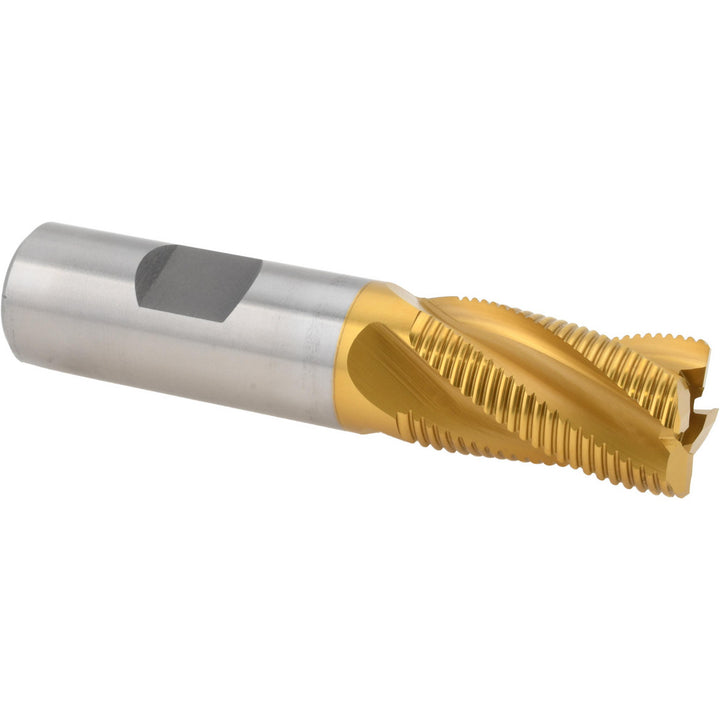 0.75" 4-Flute Cobalt Roughing End Mill, TiN - Hertel 44838613