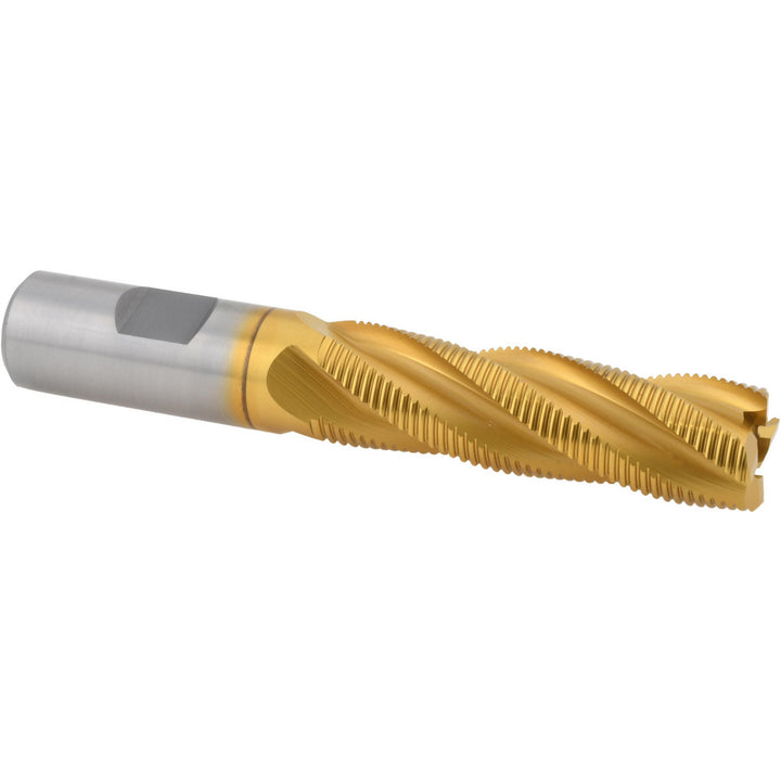 0.75" 4-Flute Cobalt Roughing End Mill, TiN - Hertel 44838621