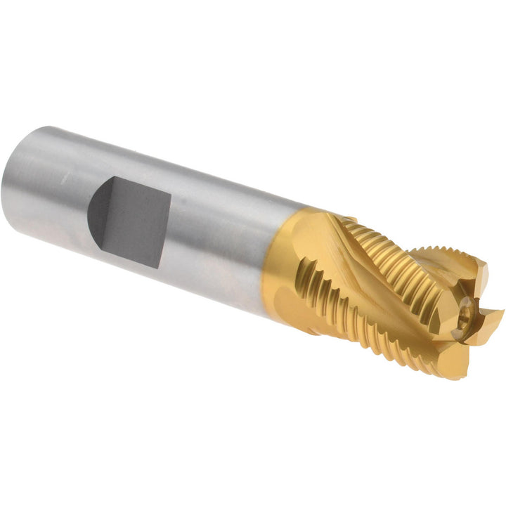 0.625" 4-Flute Cobalt Roughing End Mill, TiN - Hertel 44838647