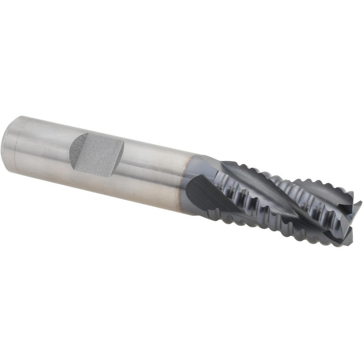 0.5" 4-Flute Cobalt Roughing End Mill, TiCN - Hertel 44838886