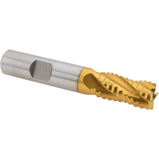 0.5" 4-Flute Cobalt Roughing End Mill, TiN - Hertel 44839124