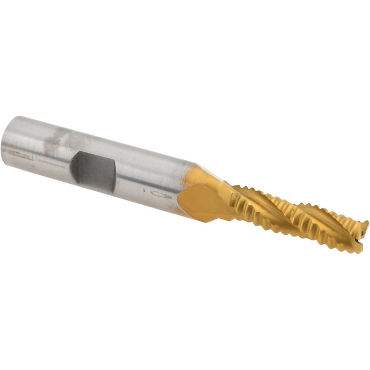 0.25" 3-Flute Cobalt Roughing End Mill, TiN - Hertel 44839165