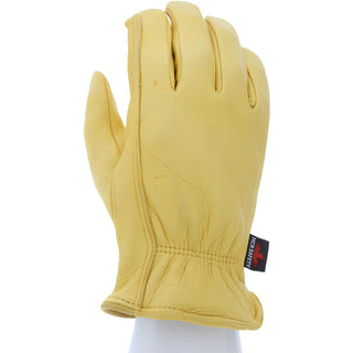 Small Gold Deerskin Leather General Purpose Gloves - MCR Safety 3501S