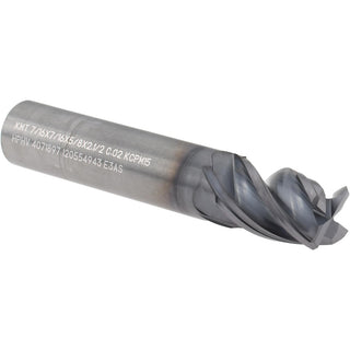 7/16" 4-Flute Solid Carbide Corner Radius & Corner Chamfer End Mill, AlTiN - Kennametal 4071897