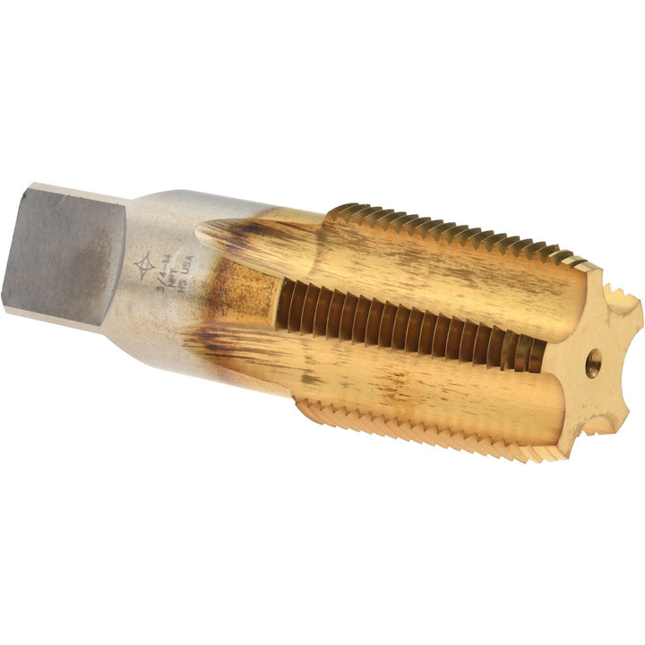 3/4-14 NPT High-Speed Steel Tap, TiN - Cleveland C56706