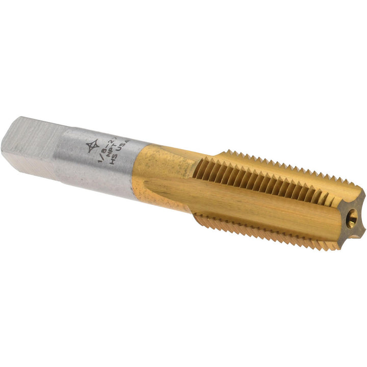 1/8-27 NPT High-Speed Steel Tap, TiN - Cleveland C56701