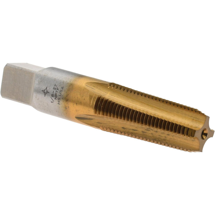 1/8-27 NPT High-Speed Steel Tap, TiN - Cleveland C56702