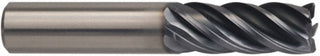 1/2" 5-Flute Solid Carbide Corner Radius End Mill, AlTiN - Kennametal 4048727