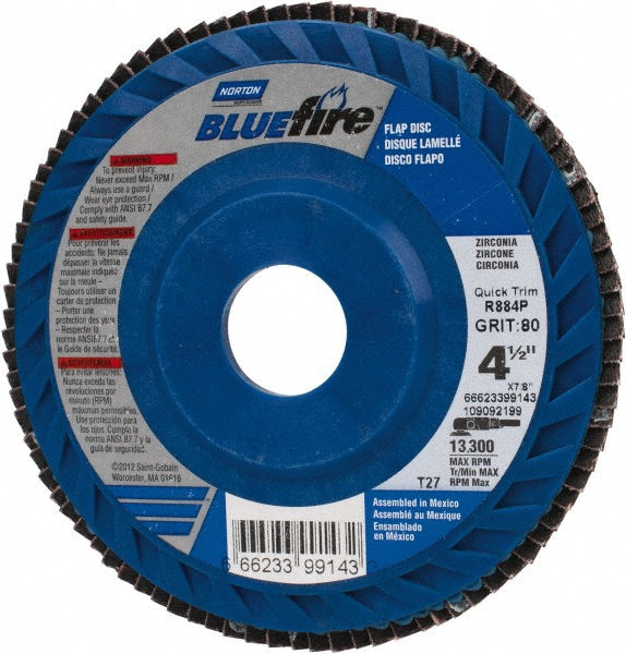4-1/2" 80-Grit Zirconia Alumina Disc - Norton 66623399143