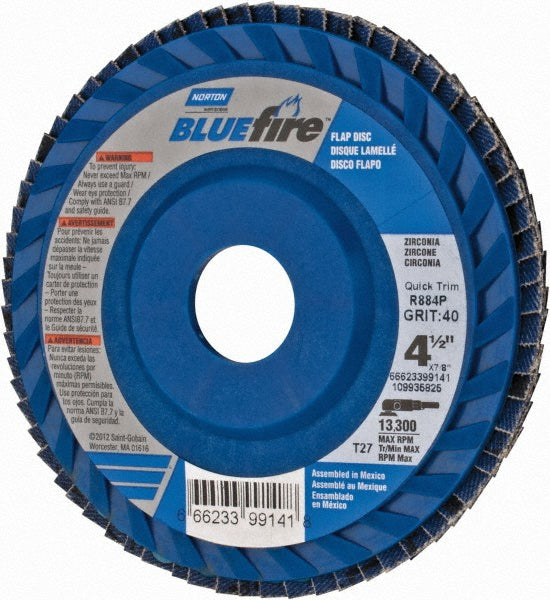 4-1/2" 40-Grit Zirconia Alumina Disc - Norton 66623399141