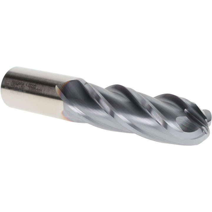 1" 4-Flute Cobalt Ball End Mill, TiCN - Seco 17012969