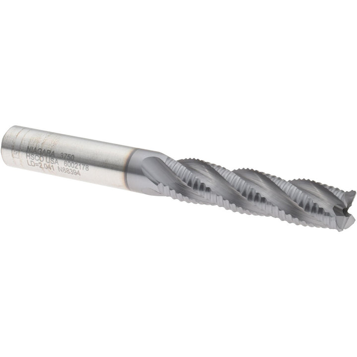 0.375" 4-Flute Cobalt Roughing End Mill, TiCN - Seco 17016193