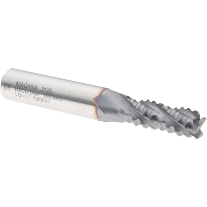0.3125" 4-Flute Cobalt Roughing End Mill, TiCN - Seco 17016579