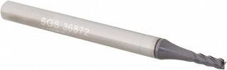 1/16" 4-Flute Solid Carbide Corner Radius End Mill, TX - SGS 36872