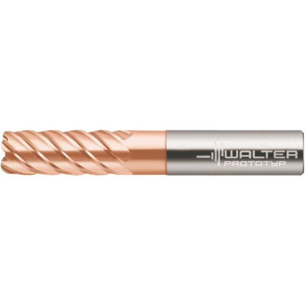 1/4" 6-Flute Solid Carbide Corner Radius End Mill, TiAlSiN - Walter-Prototyp 7266774