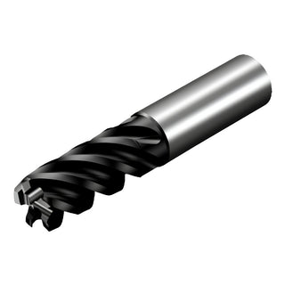 3/8" 6-Flute Solid Carbide Corner Radius & Corner Chamfer End Mill, TiAlSiN - Sandvik Coromant 7419196