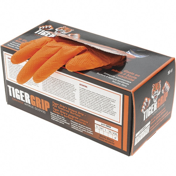 Orange Nitrile Gloves - TigerGrip 8846