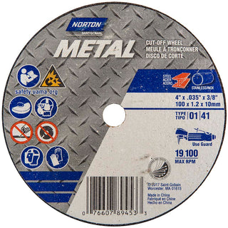 4" Aluminum Oxide Grinding & Cutoff Wheel - Norton 07660789453