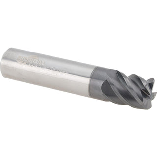 1/2" 5-Flute Solid Carbide Corner Radius End Mill, AlTiN - Supermill 5252029