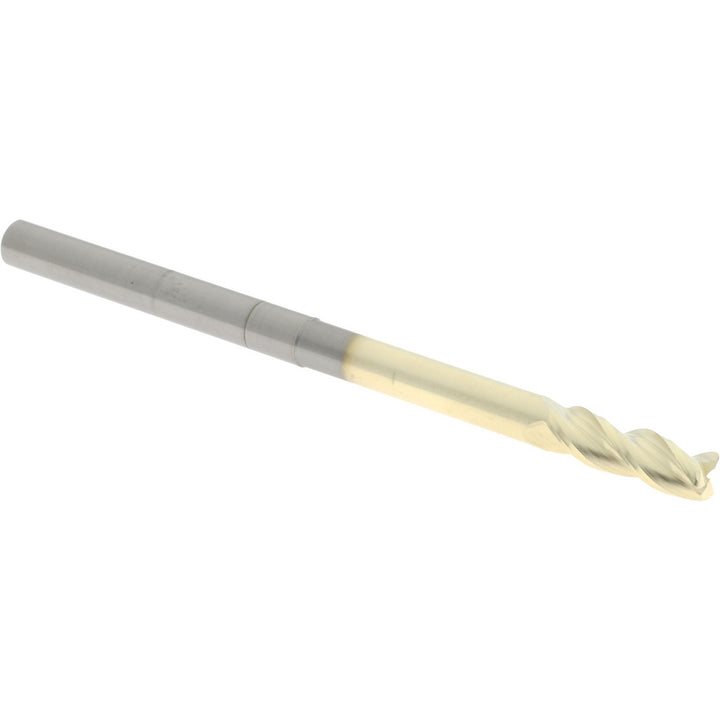1/4" 3-Flute Solid Carbide Corner Radius End Mill, ZrN - Accupro 315427
