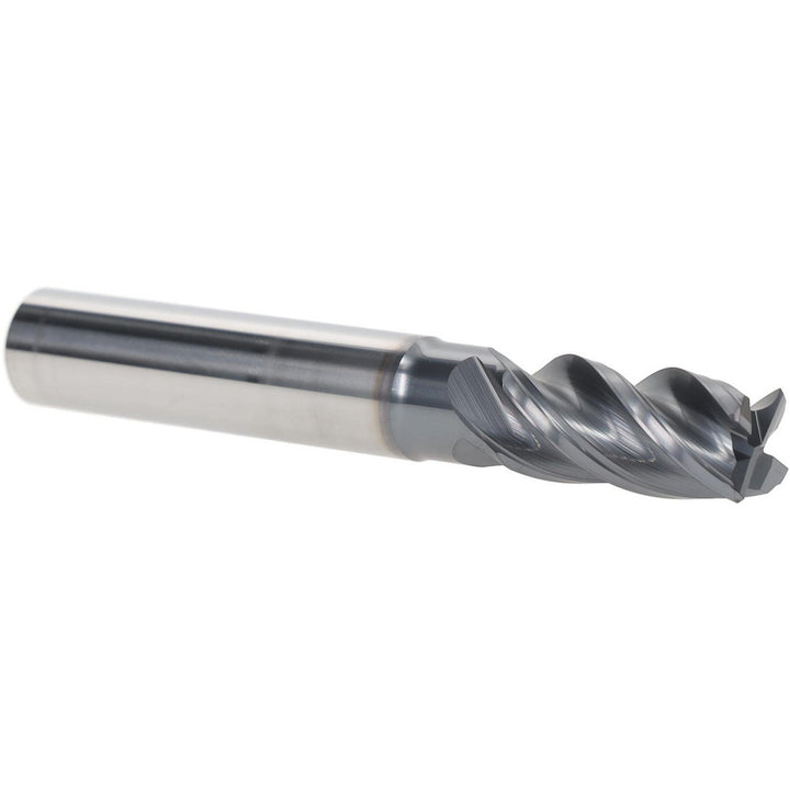 1/2" 4-Flute Solid Carbide Corner Radius & Corner Chamfer End Mill, AlTiN - Iscar 5622436