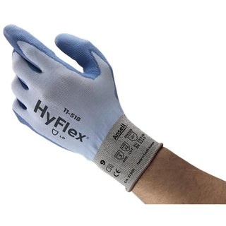 Medium Navy Blue; Blue; Gray Nylon; Spandex; Dyneema Diamond Cut-Resistant Gloves - Ansell 235132