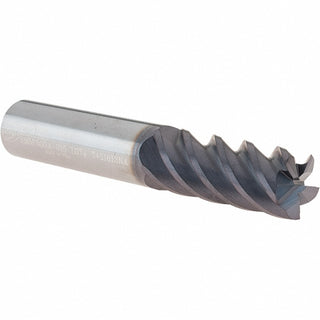 1/2" 5-Flute Solid Carbide Corner Radius End Mill, AlTin - Supermill 5251952