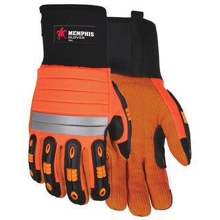 Large Orange Thermoplastic Elastomer Mechanic's & Lifting Gloves - MCR Safety 944L