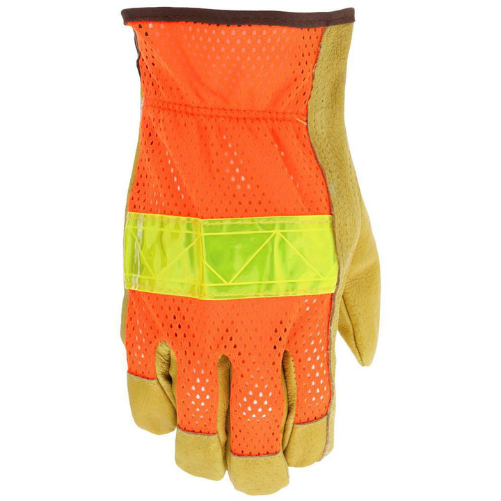 2X-Large Beige; Brown; Orange Pigskin Leather General Purpose Gloves - MCR Safety 34111XXL