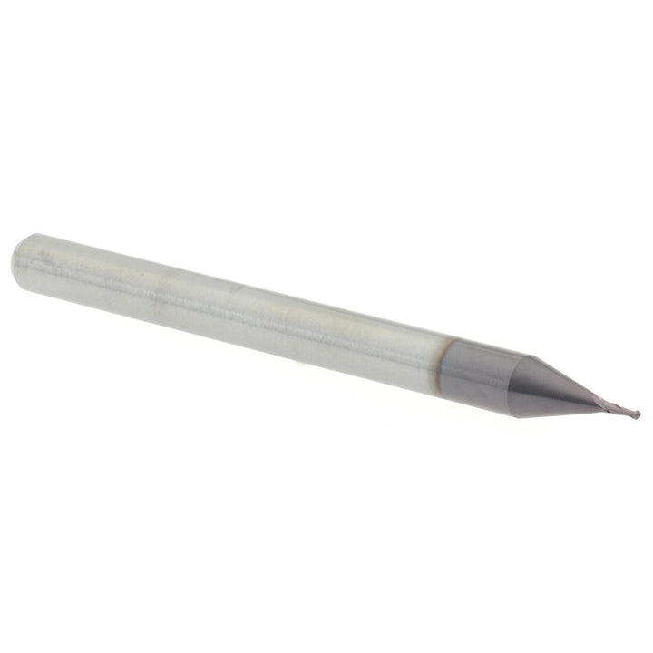 0.0200" 2-Flute Solid Carbide Ball End Mill, AlTiN - Accupro 14797377