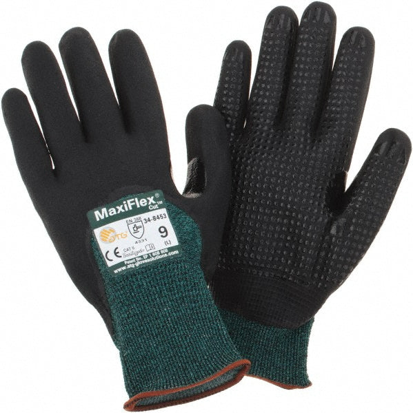Large Green Engineered Yarn Cut-Resistant Gloves - ATG 34-8753/L