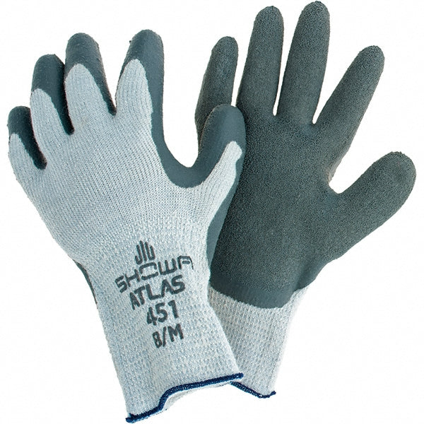 Medium Gray Acrylic; Cotton; Polyester General Purpose Gloves - SHOWA 451M-08