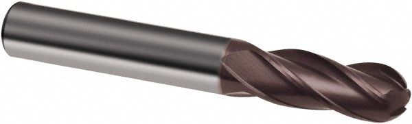 3/4" 4-Flute Solid Carbide Ball End Mill, nano-A - Guhring 9042610190500