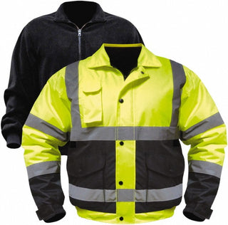 Medium Black; Yellow Cold Weather; High-Visibility Protective Garment - Utility Pro Wear UHV563-YB-M